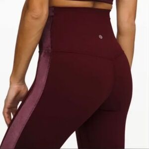 Lululemon Align High Rise Garnet Velvet Striped Special Edition Leggings size 8